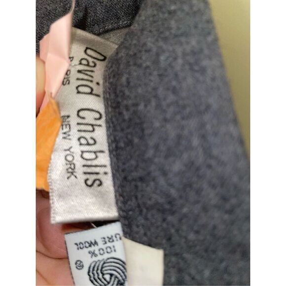 Vintage long David Chablis 100% wool gray skirt women’s size 6 - Picture 7 of 9